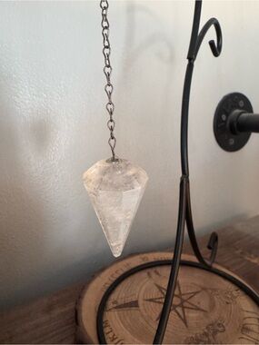 Clear Crystal Point Hanging Pendulum - Home Accents